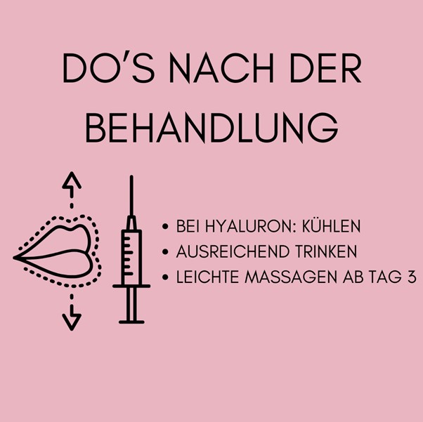 Do's nach der Behandlung